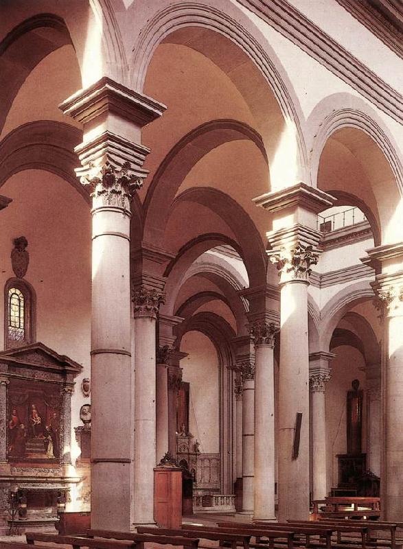 BRUNELLESCHI, Filippo Interior of the church g oil painting picture